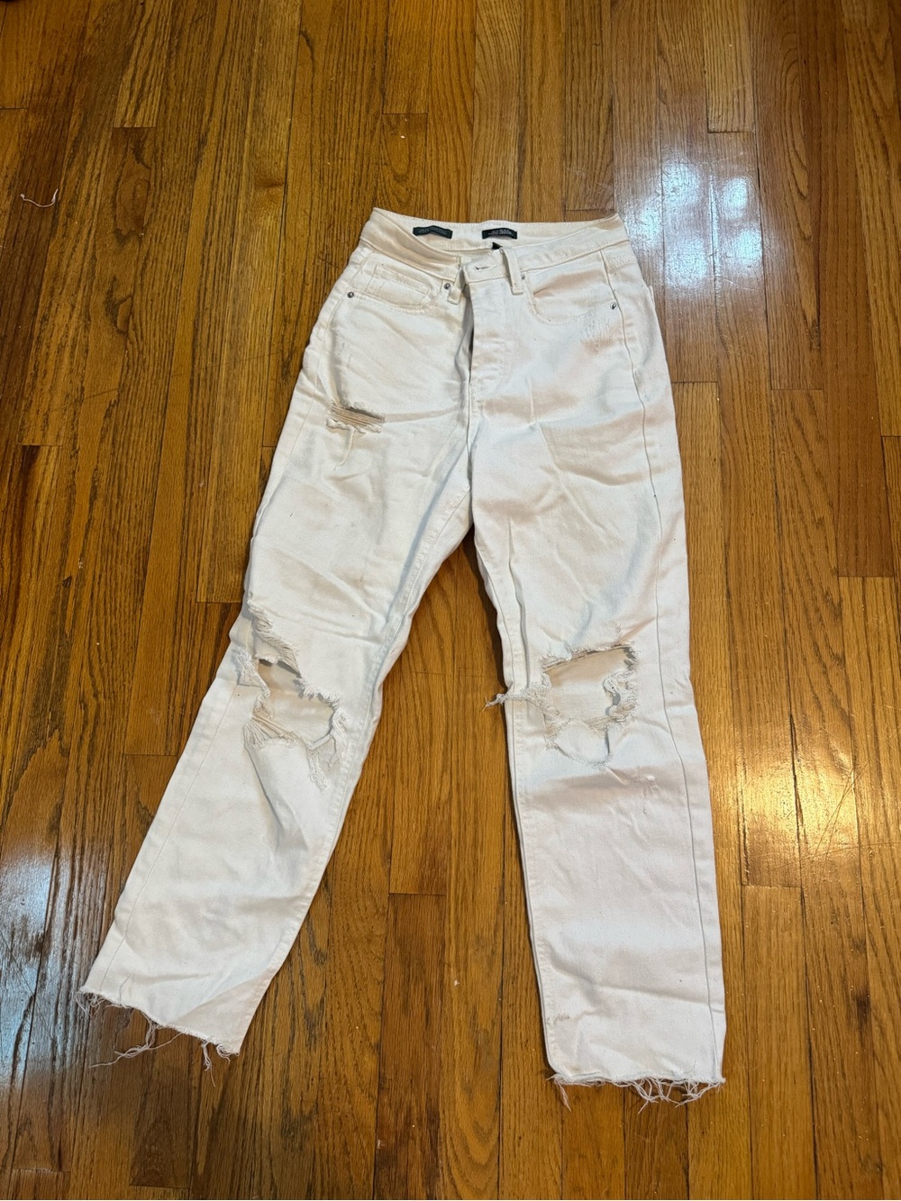 wild fable Cream High-Rise Straight Jeans